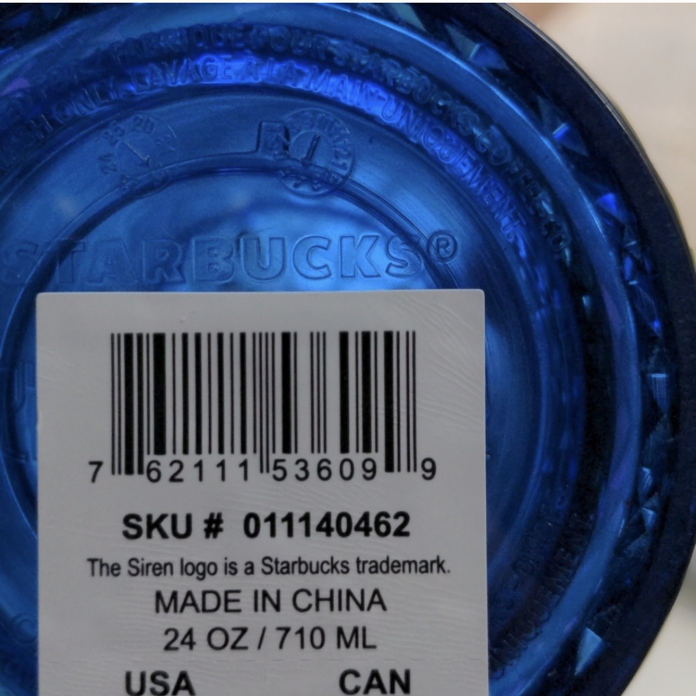 SOLD Starbucks NEW 2022 Sapphire Blue Venti Jewel Cup 24oz NWT - Picture 3 of 3